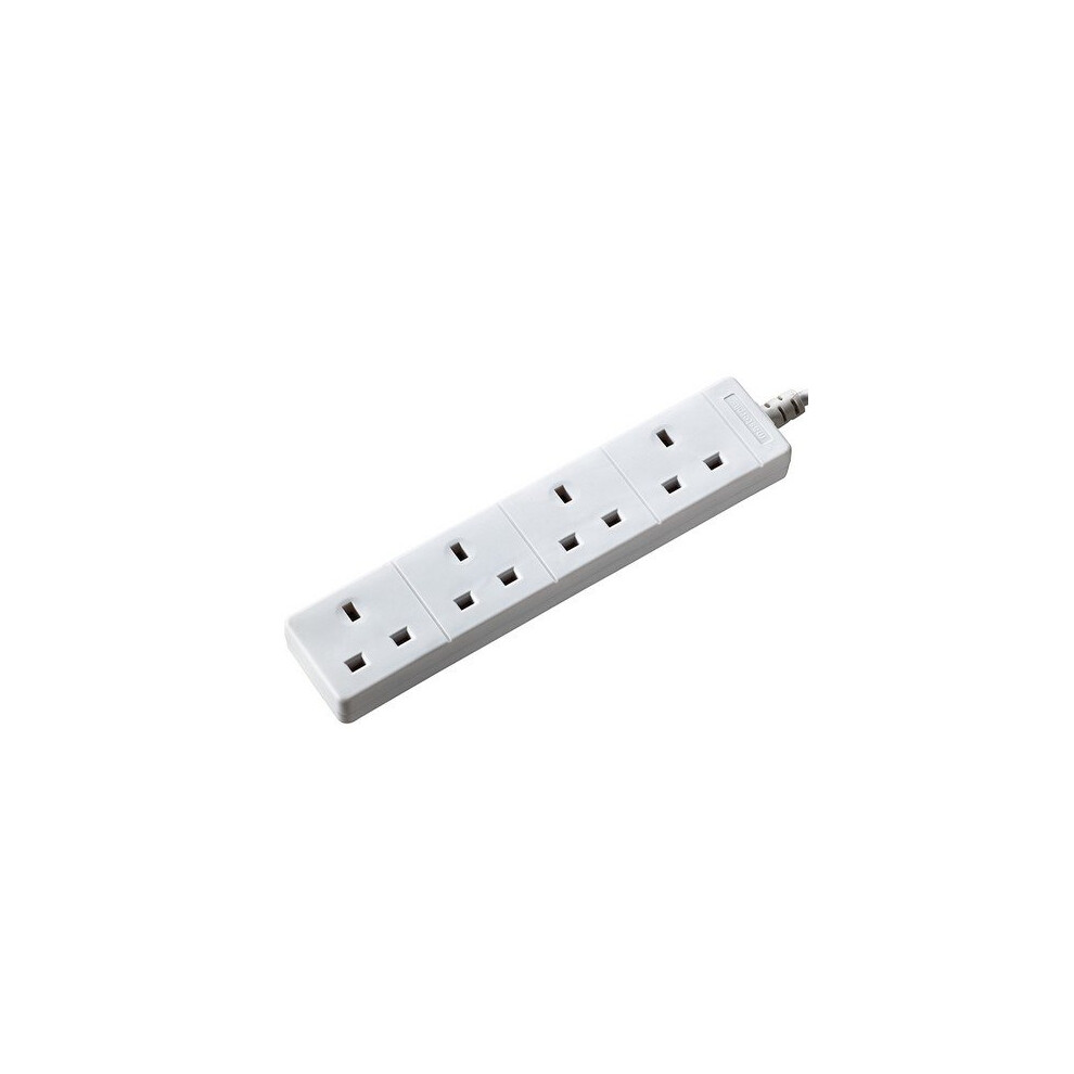 Masterplug Bfg2-Mp Extension Lead 240 Volt 4 Gang 13 Amp White 2 Metre 5015056011301