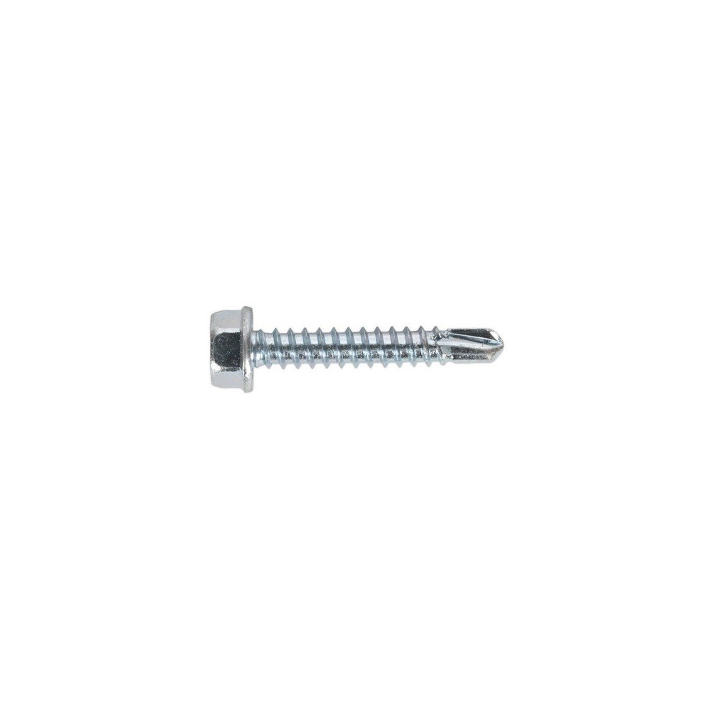 Sealey SDHX4225 Self Drilling Screw 4.2 x 25mm Hex Head Zinc DIN 7504K Pack of 100