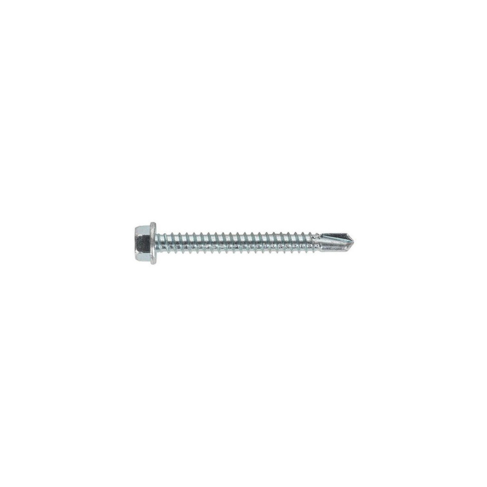Sealey SDHX5550 Self Drilling Screw 5.5 x 50mm Hex Head Zinc DIN 7504K Pack of 100