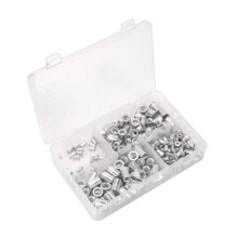 Sealey AB073TI Threaded Insert Rivet Nut Assortment 200pc M4-M8 Splined Metric