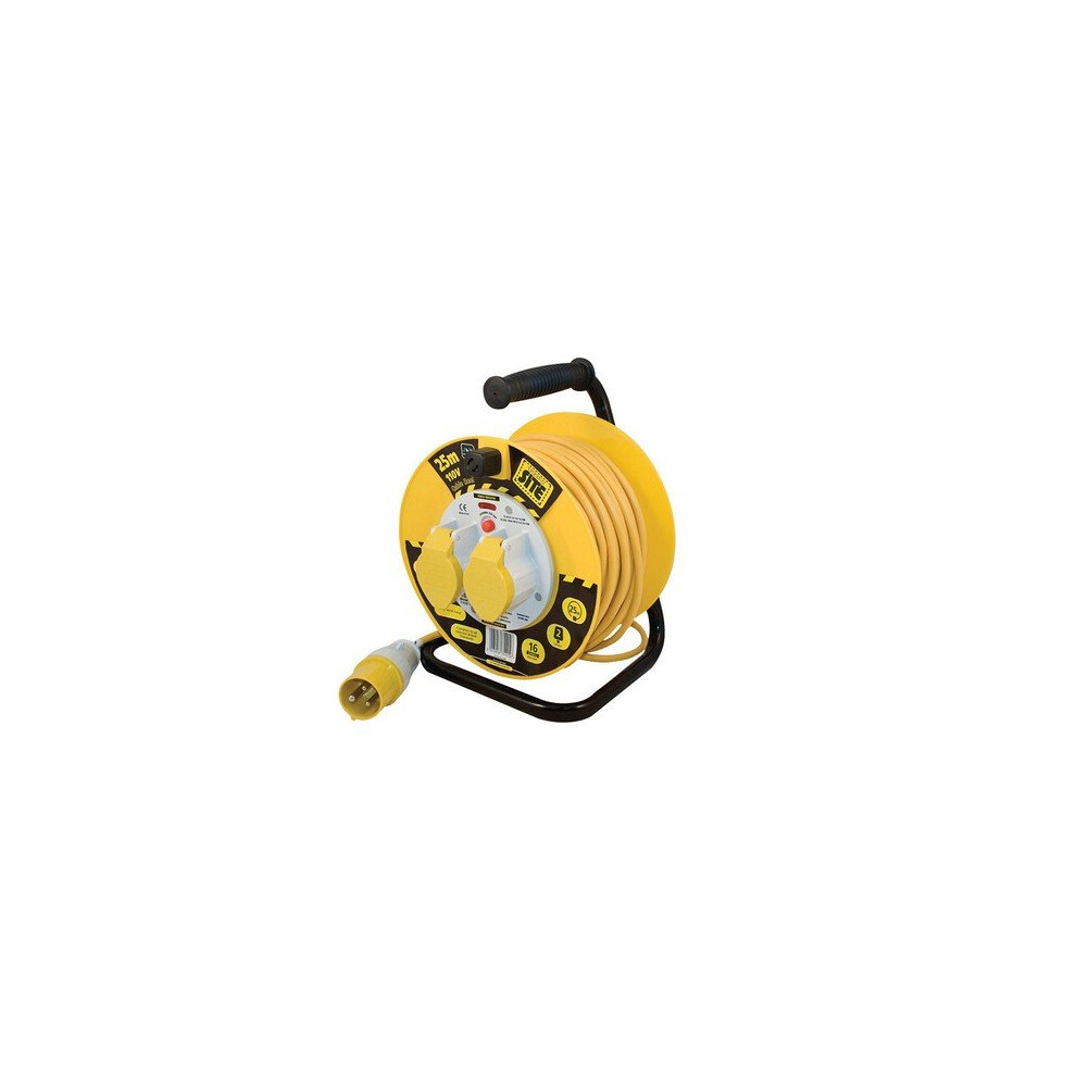 Masterplug Lvct2516/2-Mp Cable Reel 25 Metre 16A 110 Volt Thermal Cut-Out 5015056400969
