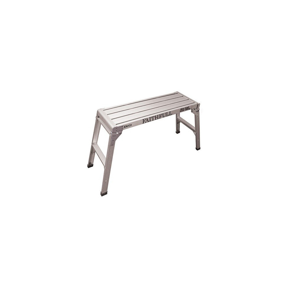 Faithfull FAISTEPUP3 Fold Away Step Up Aluminium L100 x H52 x W30cm