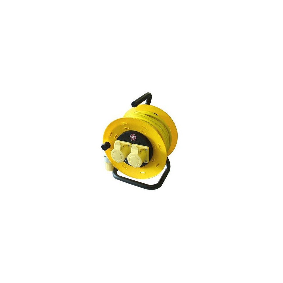 Faithfull FPPCR50ML Cable Reel 50 Metre 16amp 1.5mm Cable 110 Volt