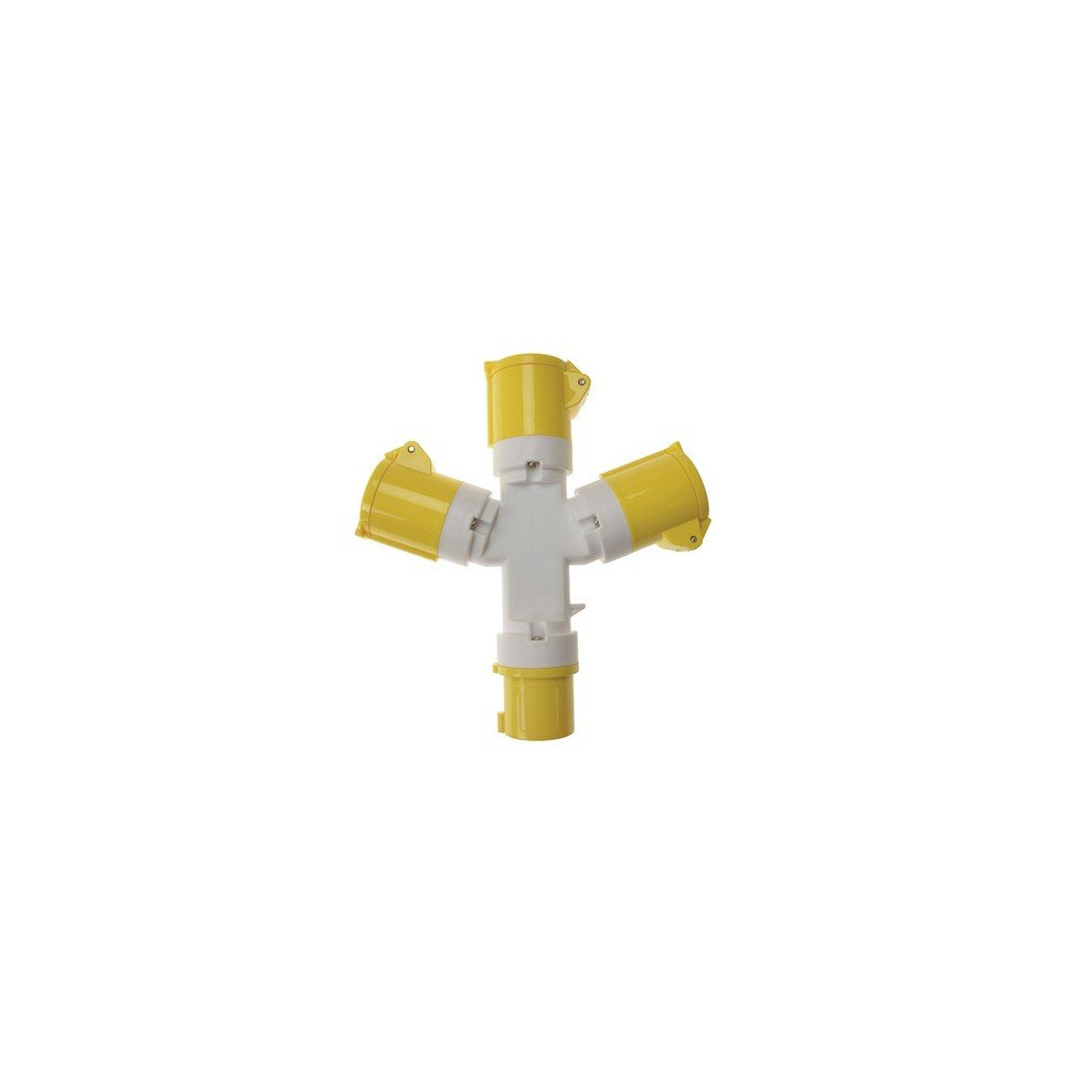 Faithfull FPPSOCK3WAY 3 Way Splitter 110 Volt