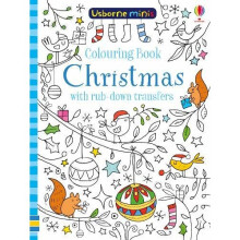 Colouring Book Christmas with Rub-Down Transfers (Usborne Minis)