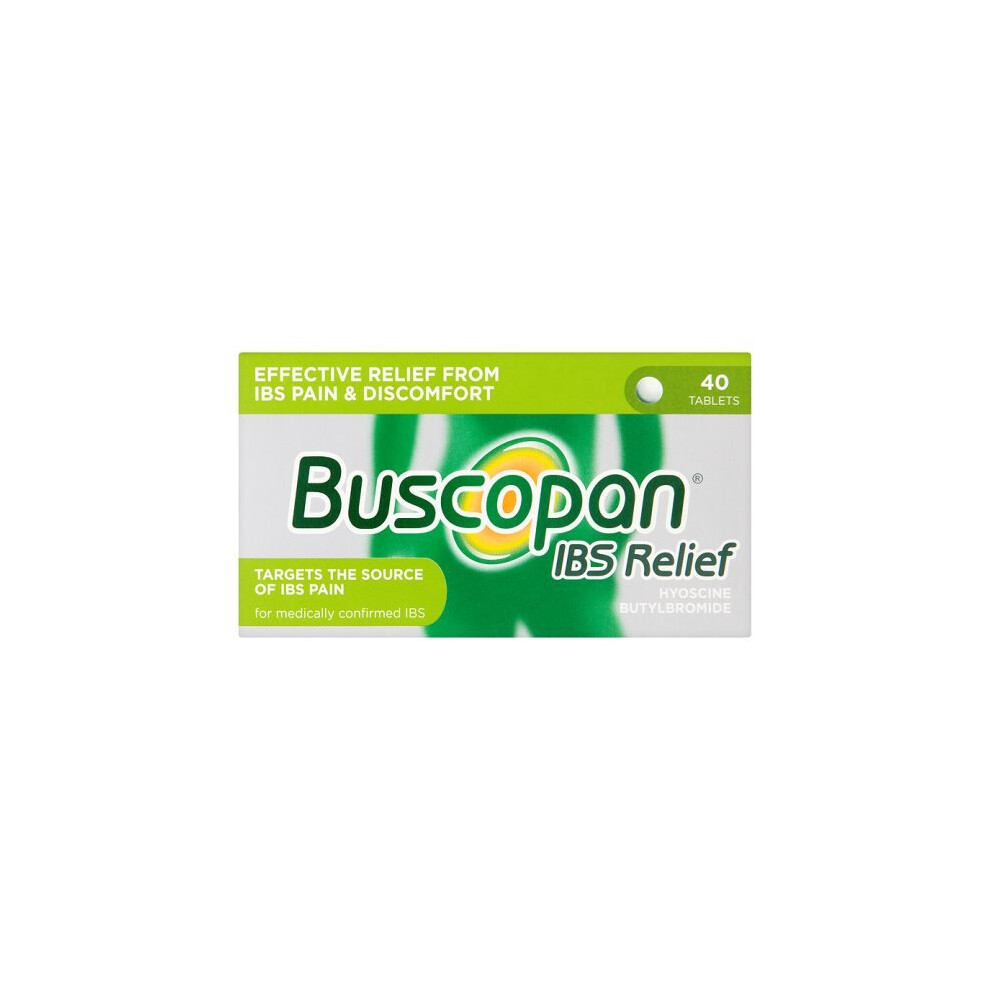 Buscopan Ibs Relief 40 Tablets - Antispasmodic For Abdominal Pain & Ibs Cramping (Hyoscine Butylbromide)