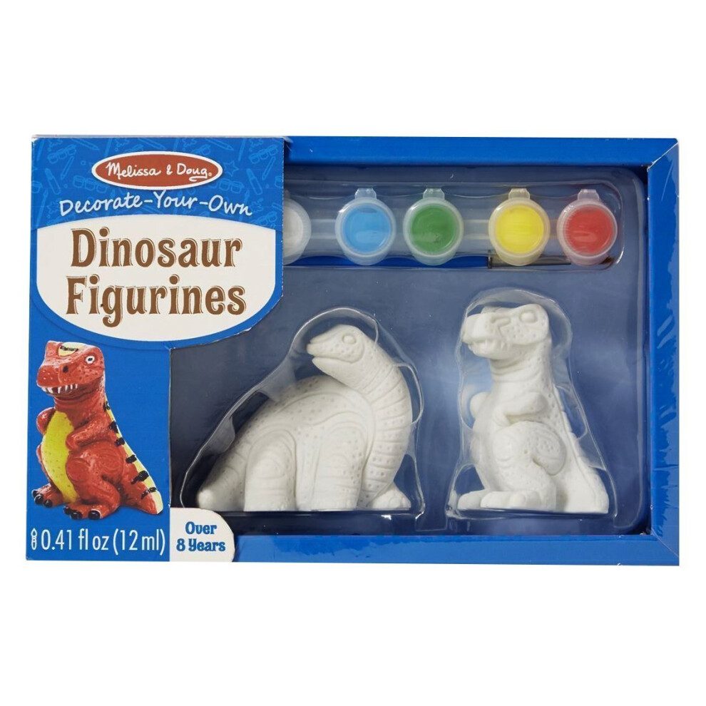 Melissa & Doug Decorate-Your-Own Dinosaur - 2 Solid-Resin Dinosaurs