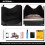 Miss Lulu Miss Lulu Women Soft Leather Handbag Shoulder Bag Tote Black 5