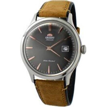 Orient FAC08003A0 Mens Bambino Version 4 Grey Dial Tan Leather Band Watch