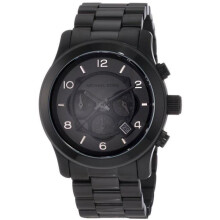 Michael Kors MK8157 Montre Homme - Acier inox noir ionisé, cadran noir, 3 sous-cadrans, date, quartz, 100 m