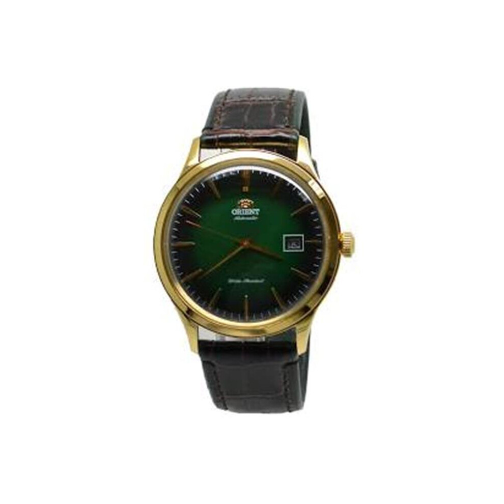 Orient FAC08002F0 Mens Bambino Version 4 Green Dial Brown Leather Band Watch