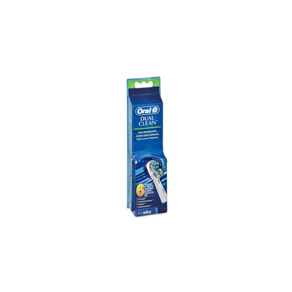 Oral B Dual Clean Brush Heads 6 Ct