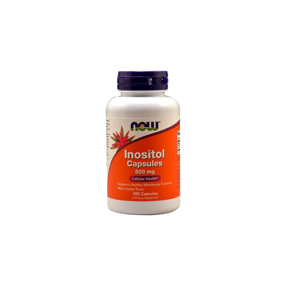 Inositol Capsules, 500 mg 100 Caps Now Foods, Myo-Inositol Form