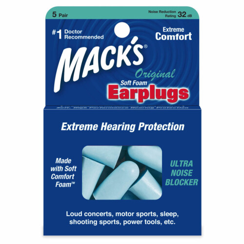(5 Pairs / Pack) Mack's Original Soft Foam Earplugs MACKS Sleeping Studying Travelling Ear Plugs