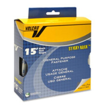 Fabric Hook and Eye USA Inc VEK90081 Hook and Loop Tape Roll- Sticky Back- .75in.x15ft.- Black