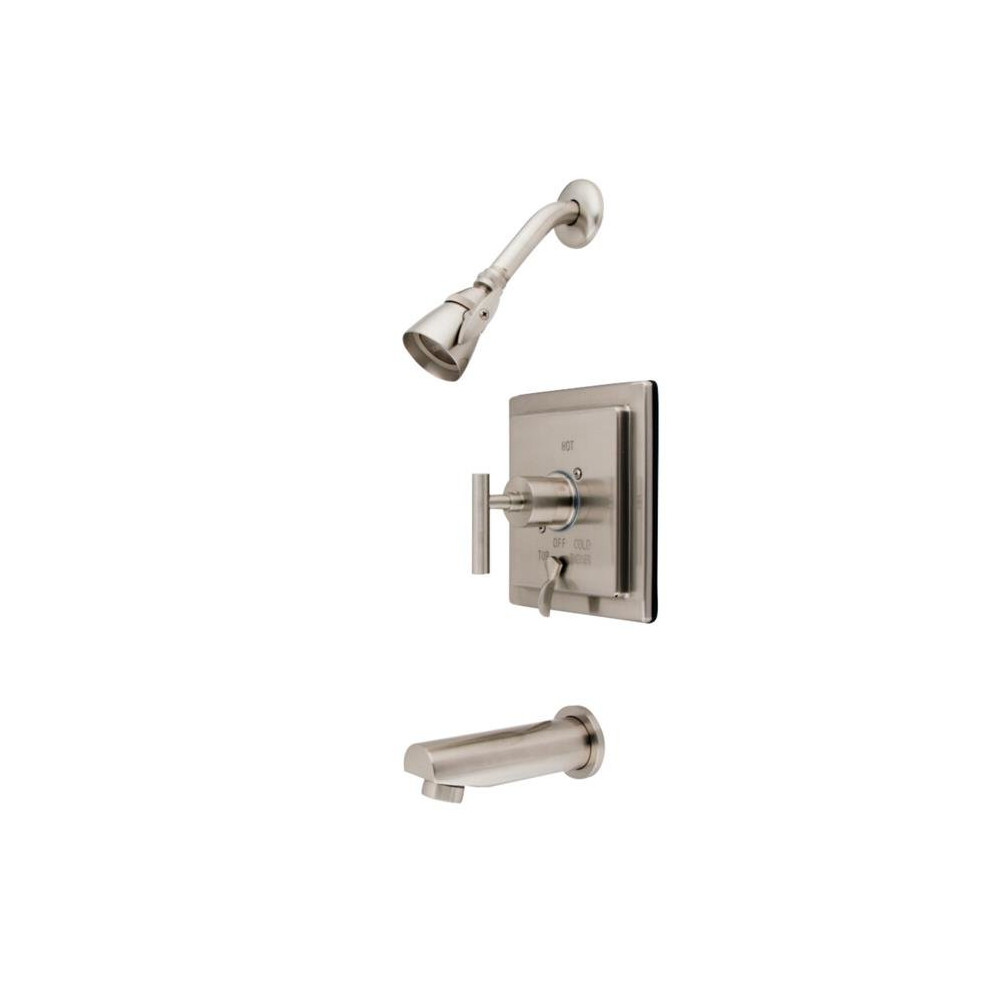 Kingston Brass Kb86580cml Manhattan Tub & Shower Faucet, Satin Nickel 663370069406