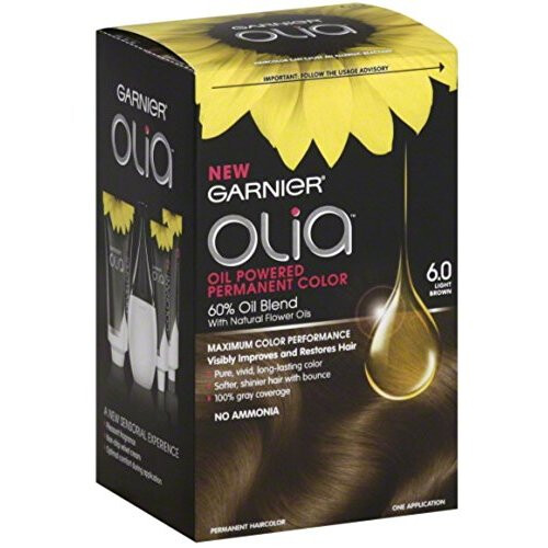 Garnier Garnier Olia Öl-basierte permanente Haarfarbe, 6.0 Hellbraun 1 Stk