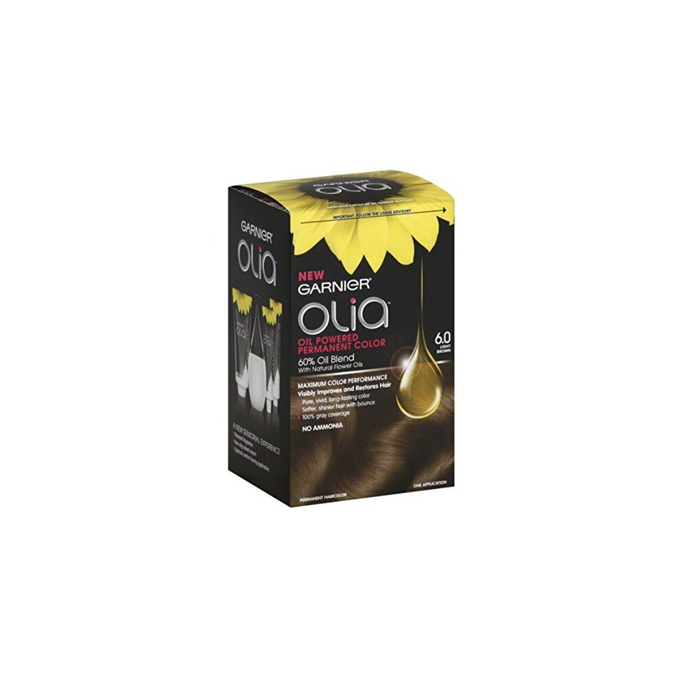 Garnier Olia Oil Powered Permanent Color 6.0 Light Brown 1 Each (Pack of 2)