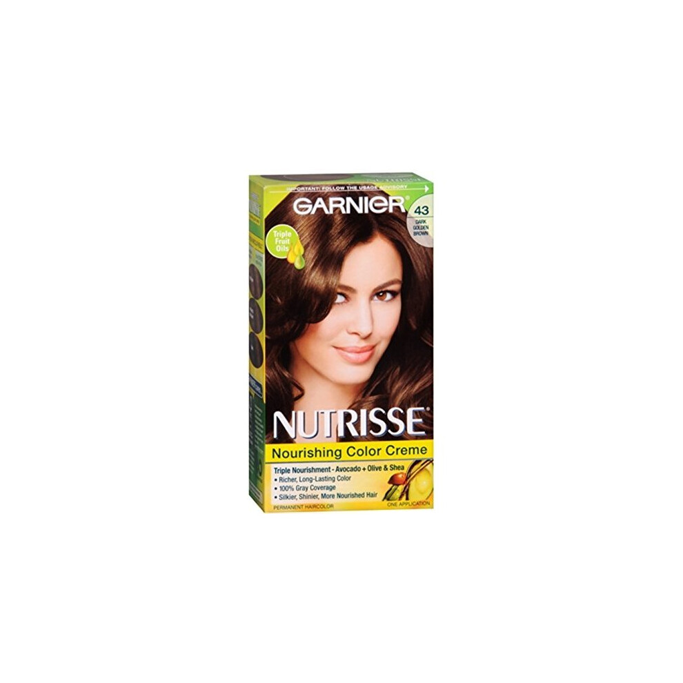 Garnier Nutrisse Nourishing Hair Color Creme 53 Medium Golden Brown Chestnut Packaging May Vary