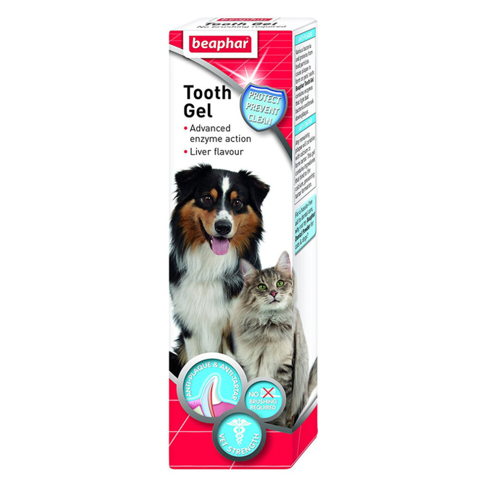 (Pack of 3) Beaphar Tooth Gel for Dogs & Cats 100g