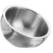 Star Distributors 82277 Stainless Steel Dual-Angle Double-Wall Square Serving Bowl, Hammered 10 in, 3.5 qt