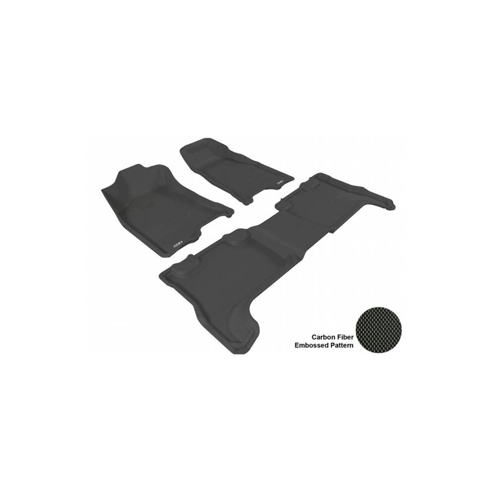 3D Maxpider L1ch02701509 Chevrolet Colorado Crew Cab 2004-2012 Kagu R1 R2 Floor Mat Black 842132017309