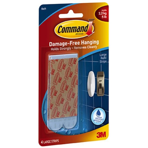 3M 3M 17605B Command Large Water - Resistant Refill Strips