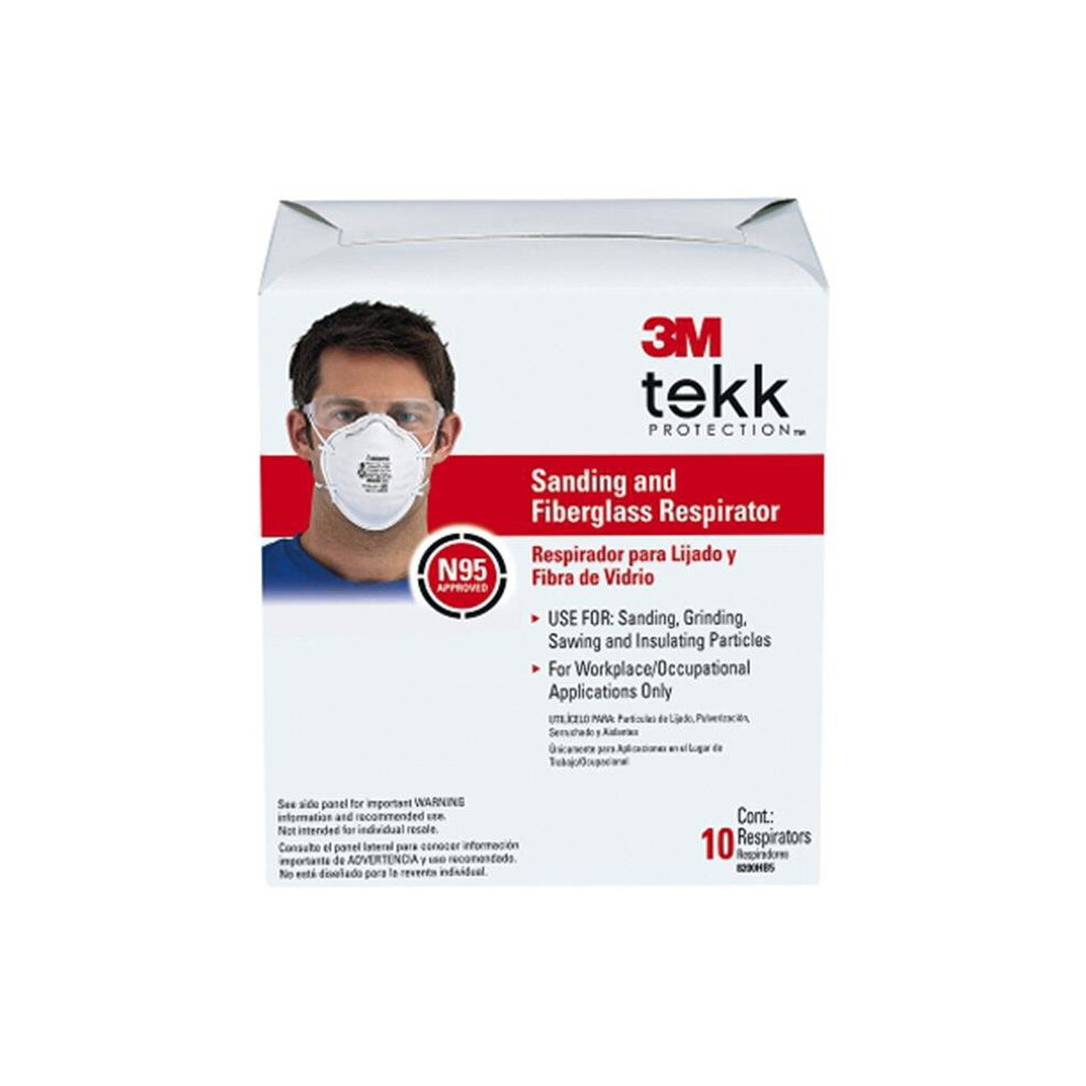 3M 8200HB5-A Sanding & Fiberglass Respirator - 10 Pack