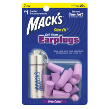 (7 Pairs / Pack) Mack's Slim Fit Soft Foam Ear Plugs MACKS Sleeping Studying Travel Earplugs
