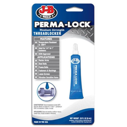 JB Weld 24206 6 ml. Perma-Lock Threadlocker, Blue