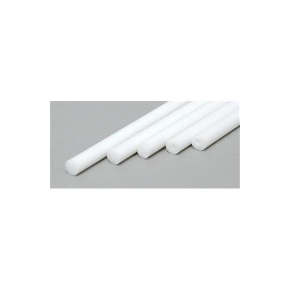 EverGreen EVG213 0.10 in. Styrene Round Rod Railroad Scratch Building Supply, White