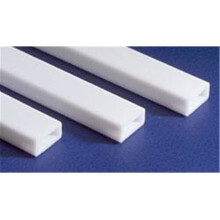 EverGreen EVG258 0.18 x 0.31 in. Styrene Rectangular Tube Railroad Scratch Building Supply, White