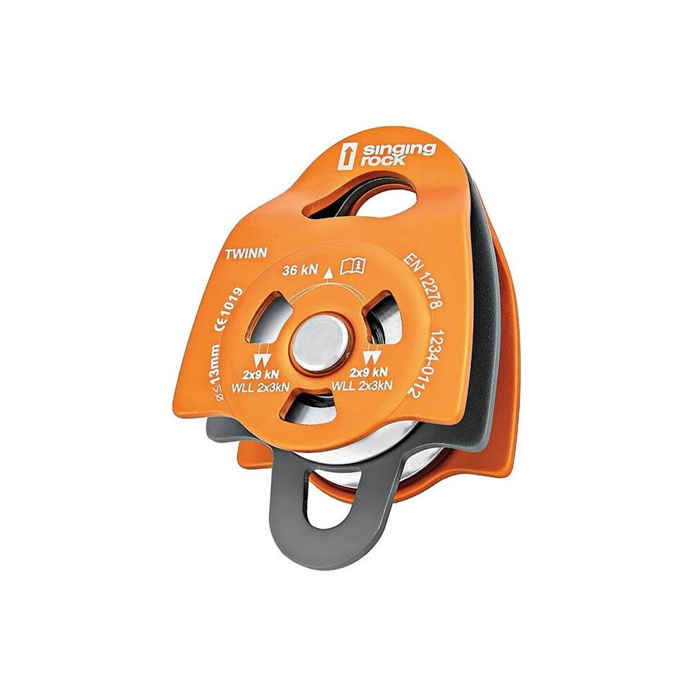Photos - Climbing Gear Singing Rock 449070 Twin Roll Pulley, Orange 