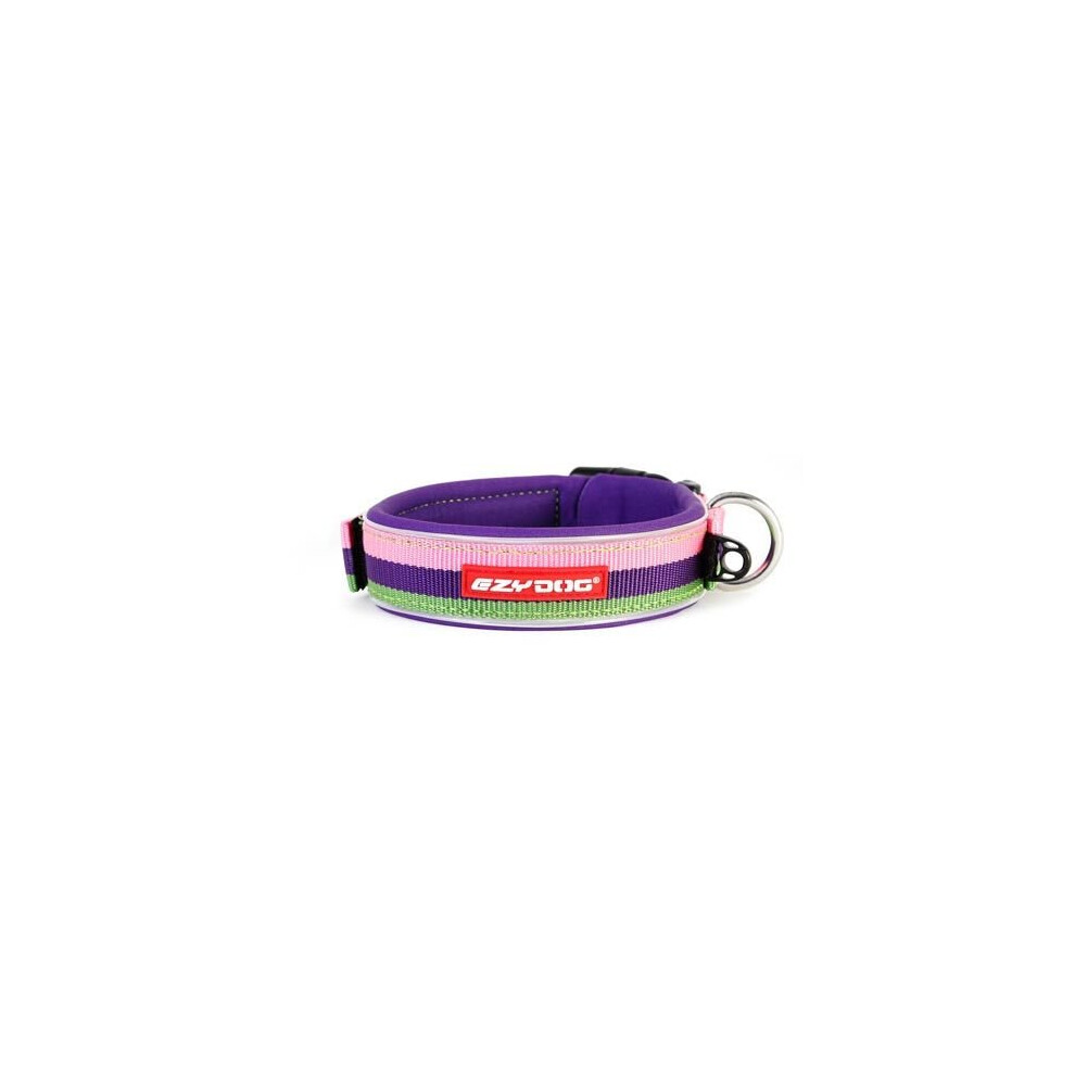 (BUBBLEGUM, EXTRA SMALL) EzyDog Neo Classic Dog Collar | Neoprene Dog Collar