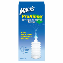 Mack's ProRinse Earwax removal syringe from the makers of Macks