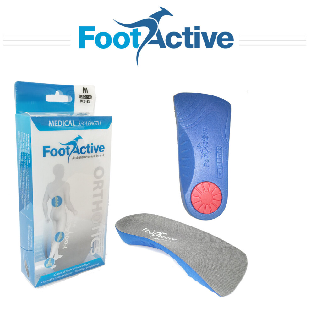 (Small (5 - 6Â½)) FootActive MEDICAL 3/4 Length insoles