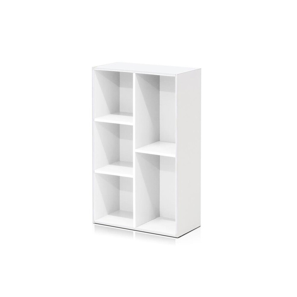 Furinno 11069WH 5-Cube Open Shelf, White