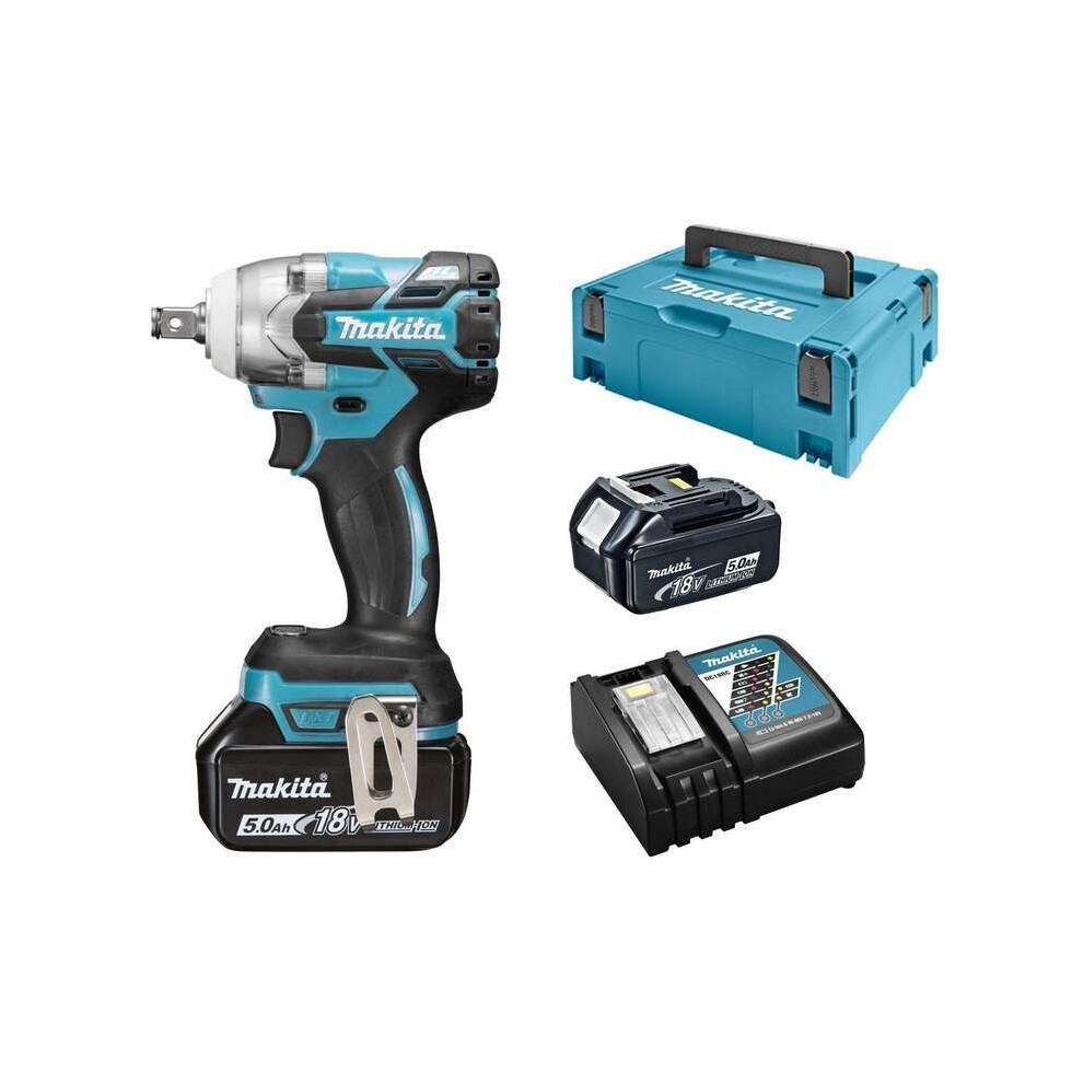 Makita DTW285RTJ 18v Brushless Scaffolders Impact Wrench 2x5ah