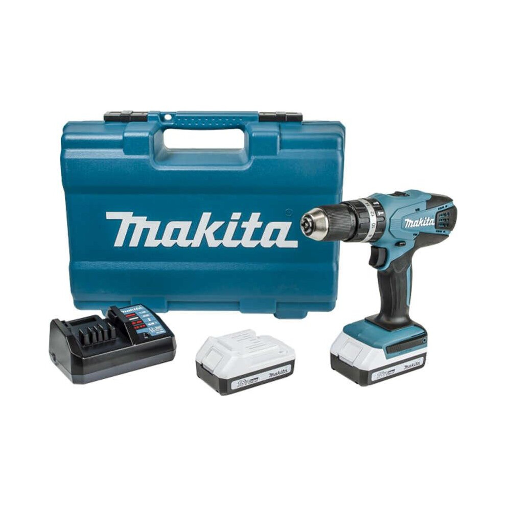 Makita HP457DWE10 18v Combi Drill Li-ion with 2 Batteries