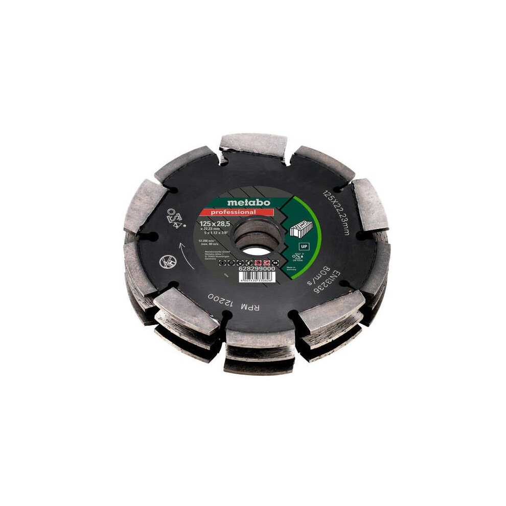 Metabo 125mmx28.5x22mm Diamond Blade for MFE40 Wall Chaser