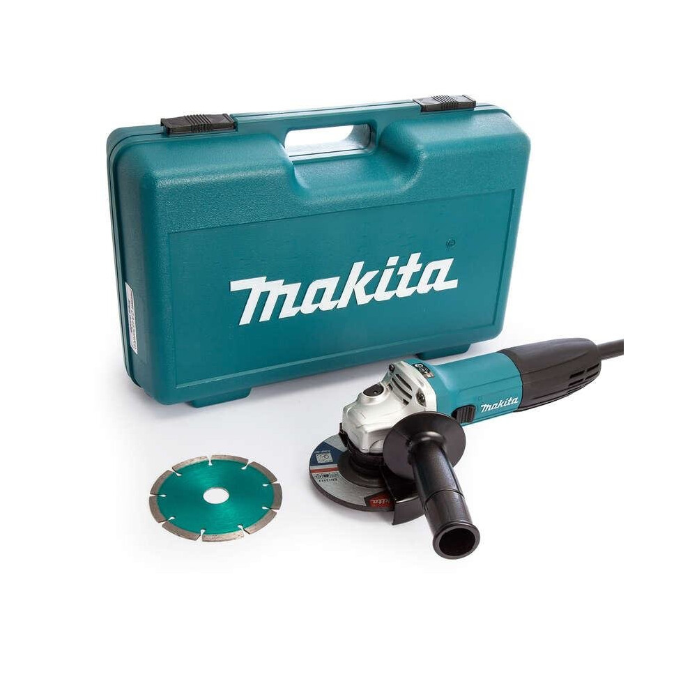 Makita GA4530RKD 115mm Angle Grinder with Diamond Blade 110v