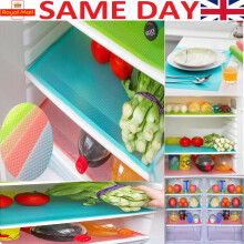 4-Piece Refrigerator Pad Liners - EVA Washable, Antibacterial & Anti-Fouling, Cut-to-Fit 29x45 cm