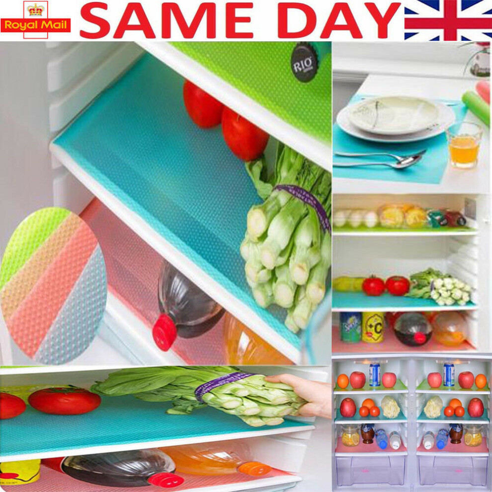 1,4x Refrigerator Fridge Mat Pad Drawer Liners Washable