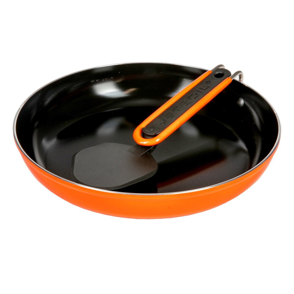 Jetboil Summit Non-Stick Camping Skillet Frying Pan - 8.5 in, Ceramic PFOA-Free, Nesting Handle, Turner Included