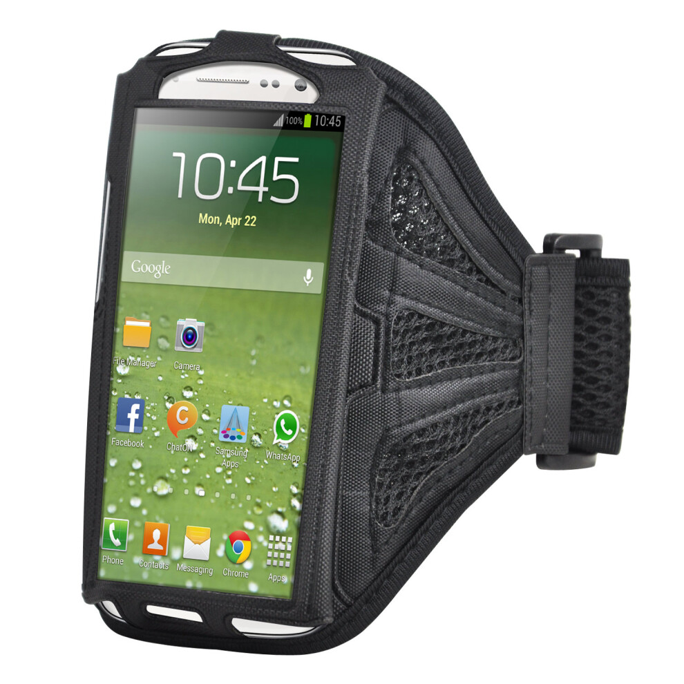 Trixes Mesh Running Sports Gym Armband Case Cover For Samsung S4 Black 5060281008800