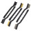 6 Pc Wire Brush Set Toothbrush Type Plastic Handle Brass Nylon And Steel 3