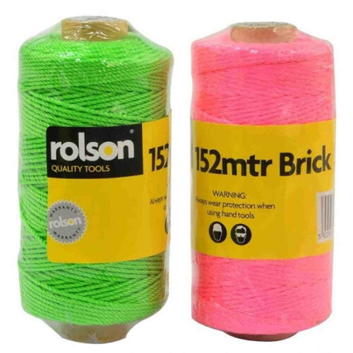 Rolson Measuring 152m Strong Brick Laying Rope Line String Building Chalk 52607 2