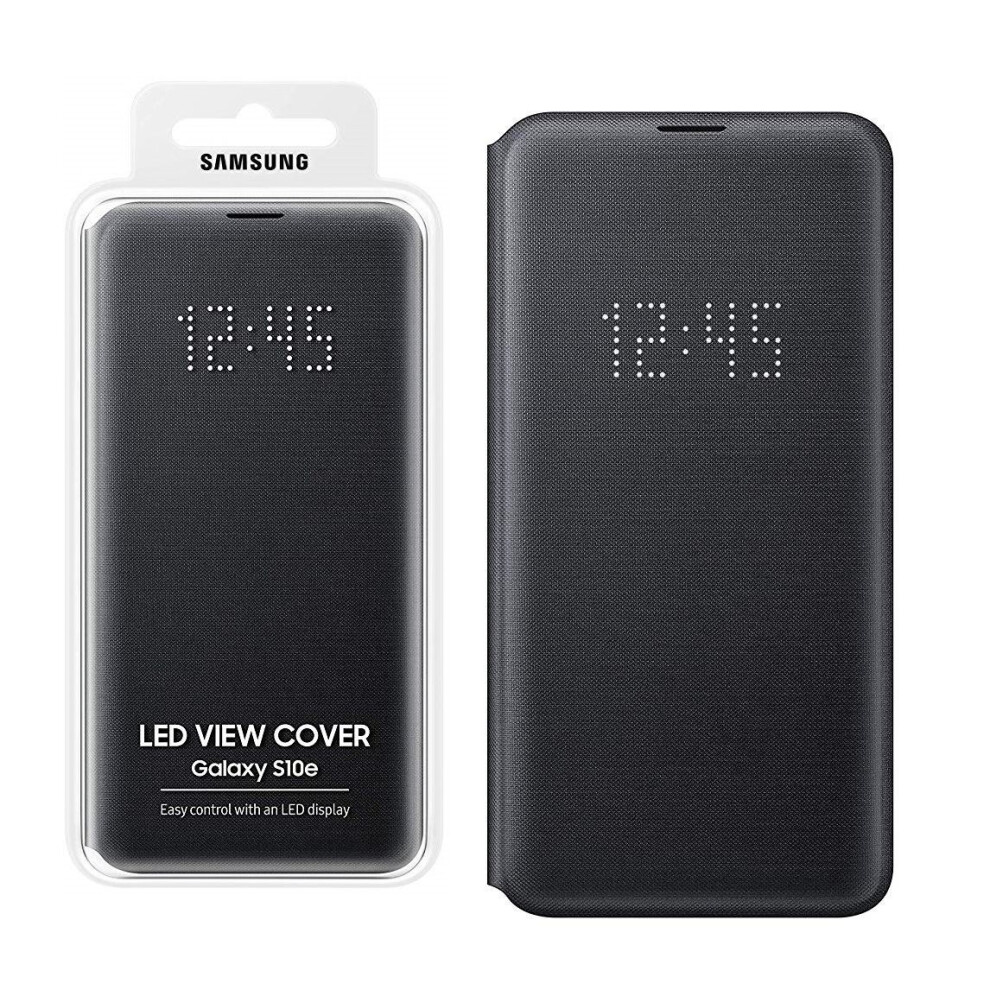 Official Original Genuine Samsung LED Notification Flip Cover Case for Samsung Galaxy S10e - Black