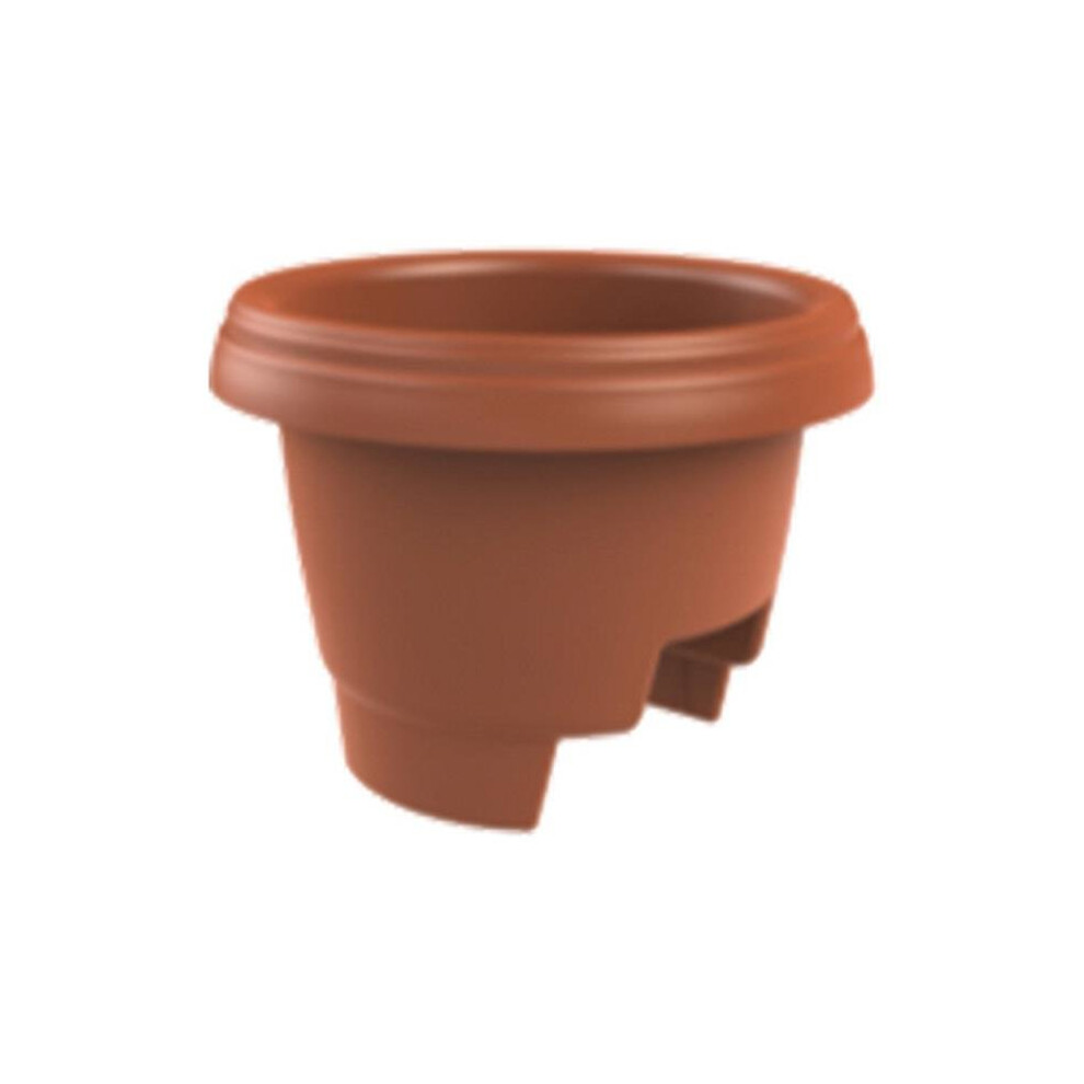 Fiskars 477121-1001 12 in. Clay Rail Planter