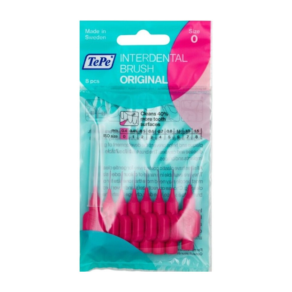 5 x Tepe Interdental Spacer Brush Original 0.4 mm 8 pcs From Sweden